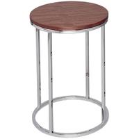 gillmore space kensal walnut side table with polished base circular