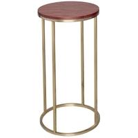 Gillmore Space Kensal Walnut Lamp Stand - with Brass Base Circular