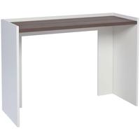 gillmore space essentials white console table with walnut