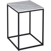 Gillmore Space Kensal Marble Side Table - with Black Base Square