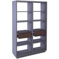 gillmore space marlow stone bookcase with walnut accent