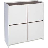 Gillmore Space Essentials White Sideboard - with Walnut Square