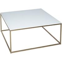 gillmore space kensal white coffee table with brass base square