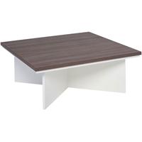 gillmore space essentials white coffee table with walnut