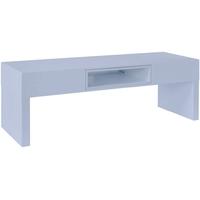 Gillmore Space Savoye White Low Console Table - with White Accent