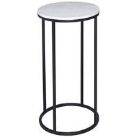 Gillmore Space Kensal Marble Lamp Stand - with Black Base Circular