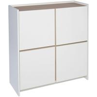 gillmore space essentials white sideboard with oak square