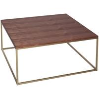 gillmore space kensal walnut coffee table with brass base square