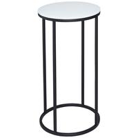 gillmore space kensal white lamp stand with black base circular