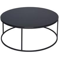 gillmore space kensal black coffee table with black base circular