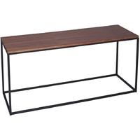 Gillmore Space Kensal Walnut TV Stand - with Black Base