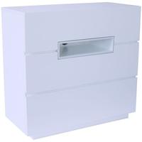 Gillmore Space Savoye White Chest of Drawer - with White Accent