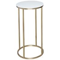 gillmore space kensal white lamp stand with brass base circular