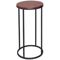 gillmore space kensal walnut lamp stand with black base circular