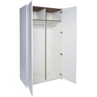 Gillmore Space Essentials White Wardrobe - with Walnut