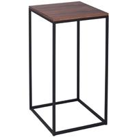 Gillmore Space Kensal Walnut Lamp Stand - with Black Base Square