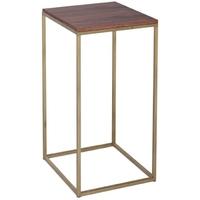 Gillmore Space Kensal Walnut Lamp Stand - with Brass Base Square