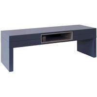 Gillmore Space Savoye Graphite Low Console Table - with Stone Accent