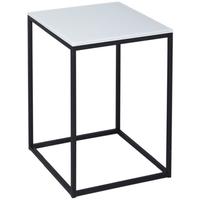 gillmore space kensal white side table with black base square