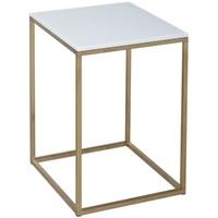 gillmore space kensal white side table with brass base square