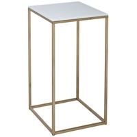 Gillmore Space Kensal White Lamp Stand - with Brass Base Square