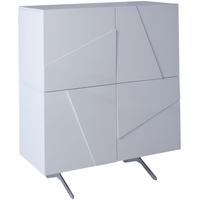 gillmore space glacier gloss white sideboard square 4 doors