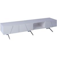 Gillmore Space Glacier Gloss White Media Sideboard - Low Long 3 Doors