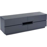 Gillmore Space Savoye Graphite Low TV Sideboard - 2 Doors 2 Drawers with Graphite Accent