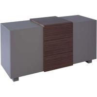 Gillmore Space Marlow Stone Sideboard - 2 Doors 3 Drawers with Walnut Accent