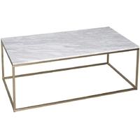 Gillmore Space Kensal Marble Coffee Table - with Brass Base Rectangular