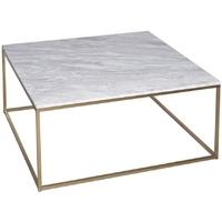 Gillmore Space Kensal Marble Coffee Table - with Brass Base Square
