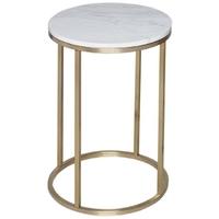 gillmore space kensal marble side table with brass base circular