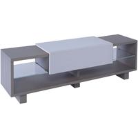 gillmore space marlow stone 1600 tv sideboard 1 drawer with white acce ...