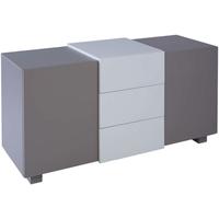 Gillmore Space Marlow Stone Sideboard - 2 Doors 3 Drawers with White Accent