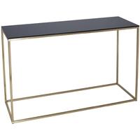 Gillmore Space Kensal Black Console Table - with Brass Base