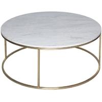 Gillmore Space Kensal Marble Coffee Table - with Brass Base Circular