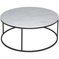 Gillmore Space Kensal Marble Coffee Table - with Black Base Circular