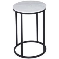 Gillmore Space Kensal Marble Side Table - with Black Base Circular