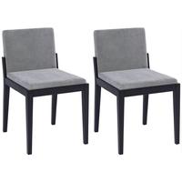 Gillmore Space Cordoba Fabric Grey Dining Chair (Pair)