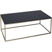 gillmore space kensal black coffee table with brass base rectangular