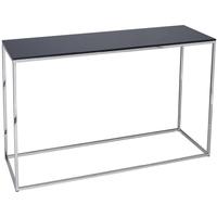 Gillmore Space Kensal Black Console Table - with Polished Base