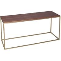 gillmore space kensal walnut tv stand with brass base