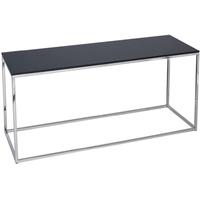 Gillmore Space Kensal Black TV Stand - with Polished Base