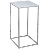 Gillmore Space Kensal White Lamp Stand - with Polished Base Square