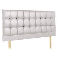 Giltedge Beds Cube Diamond White 3FT Single Fabric Headboard