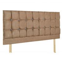 Giltedge Beds Cube Diamond Tan 3FT Single Fabric Headboard