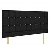 Giltedge Beds Cube Diamond Black 3FT Single Fabric Headboard