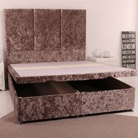 Giltedge Beds End Opening 3FT Single Ottoman Base - Crushed Velvet Fabric