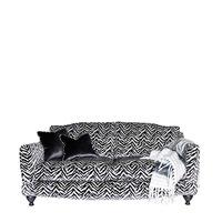 Giselle 3 Seater Standard Back Sofa, Zebra Charcoal