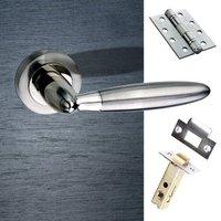 gibraltar mediterranean fire lever on rose satin nickel handle pack